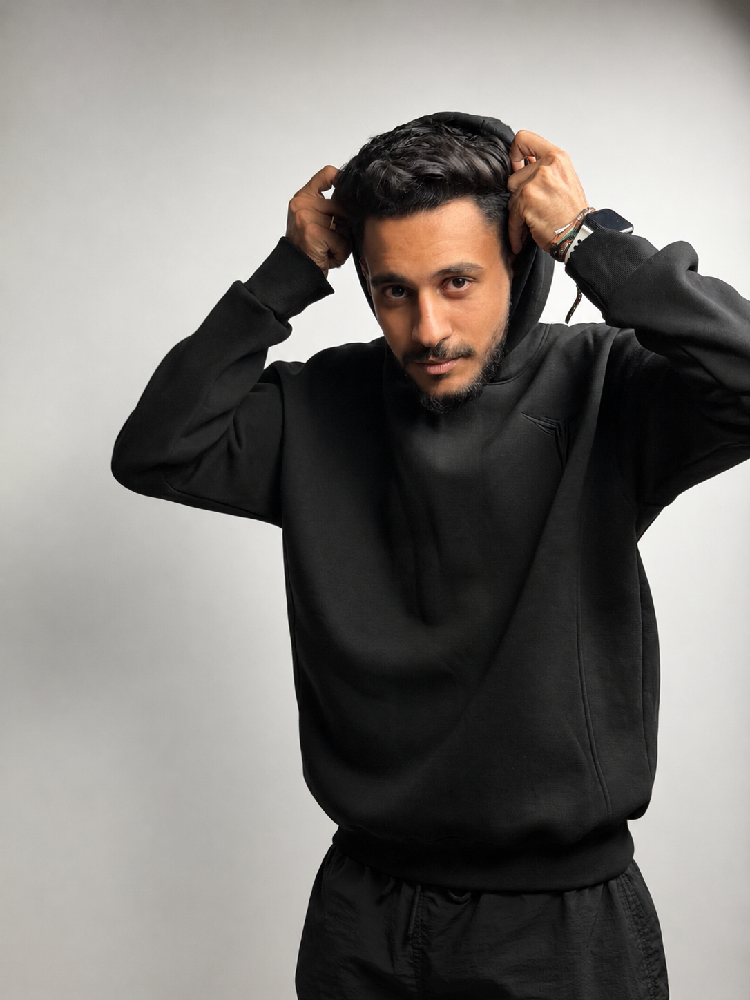 Hoodie -Boxy Fit -Black