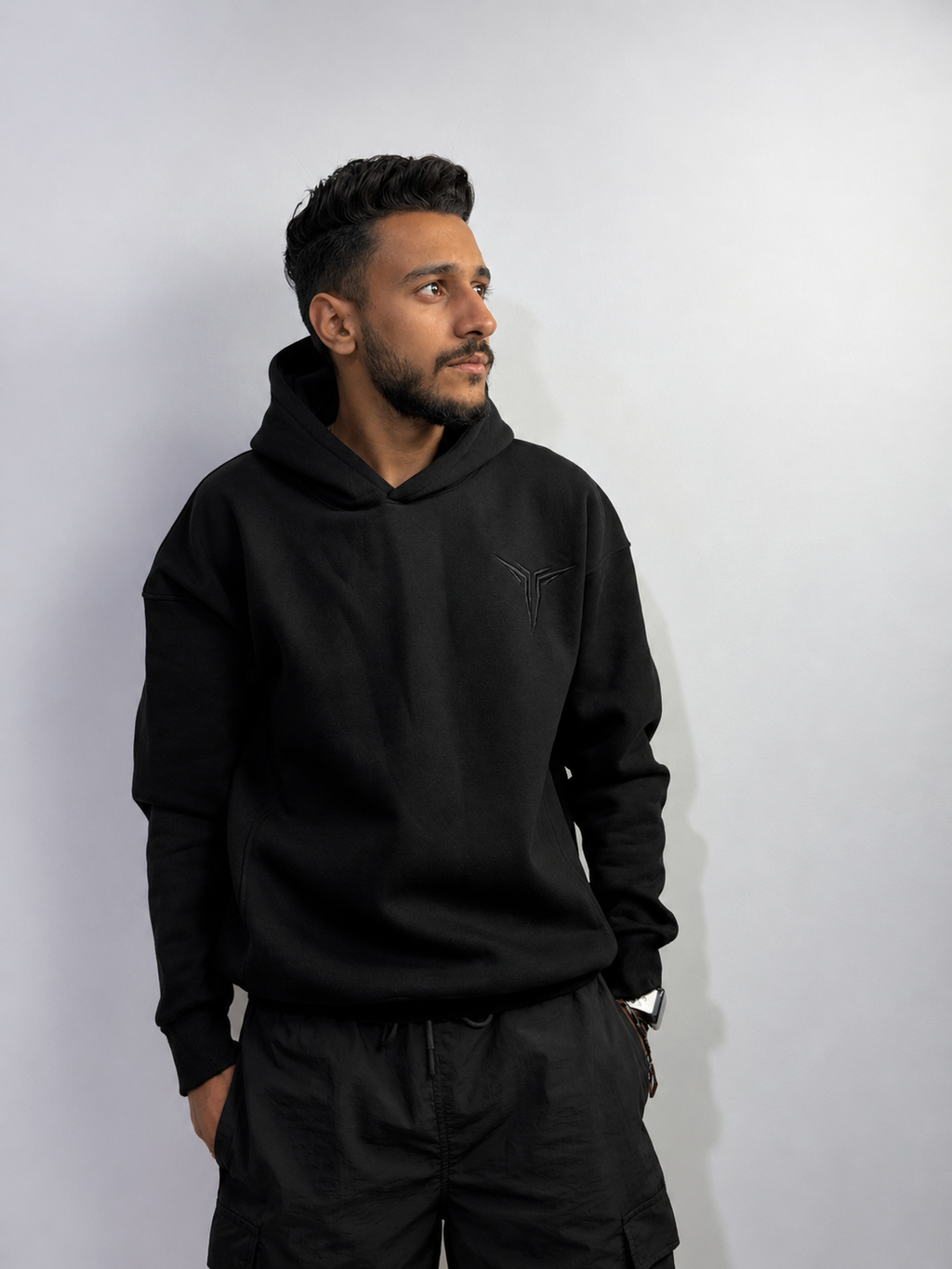 Hoodie -Boxy Fit -Black