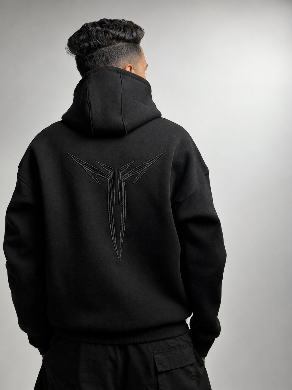 Hoodie -Boxy Fit -Black