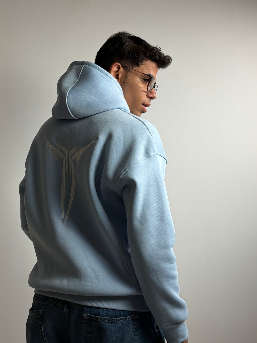 Hoodie -Boxy Fit -Blue