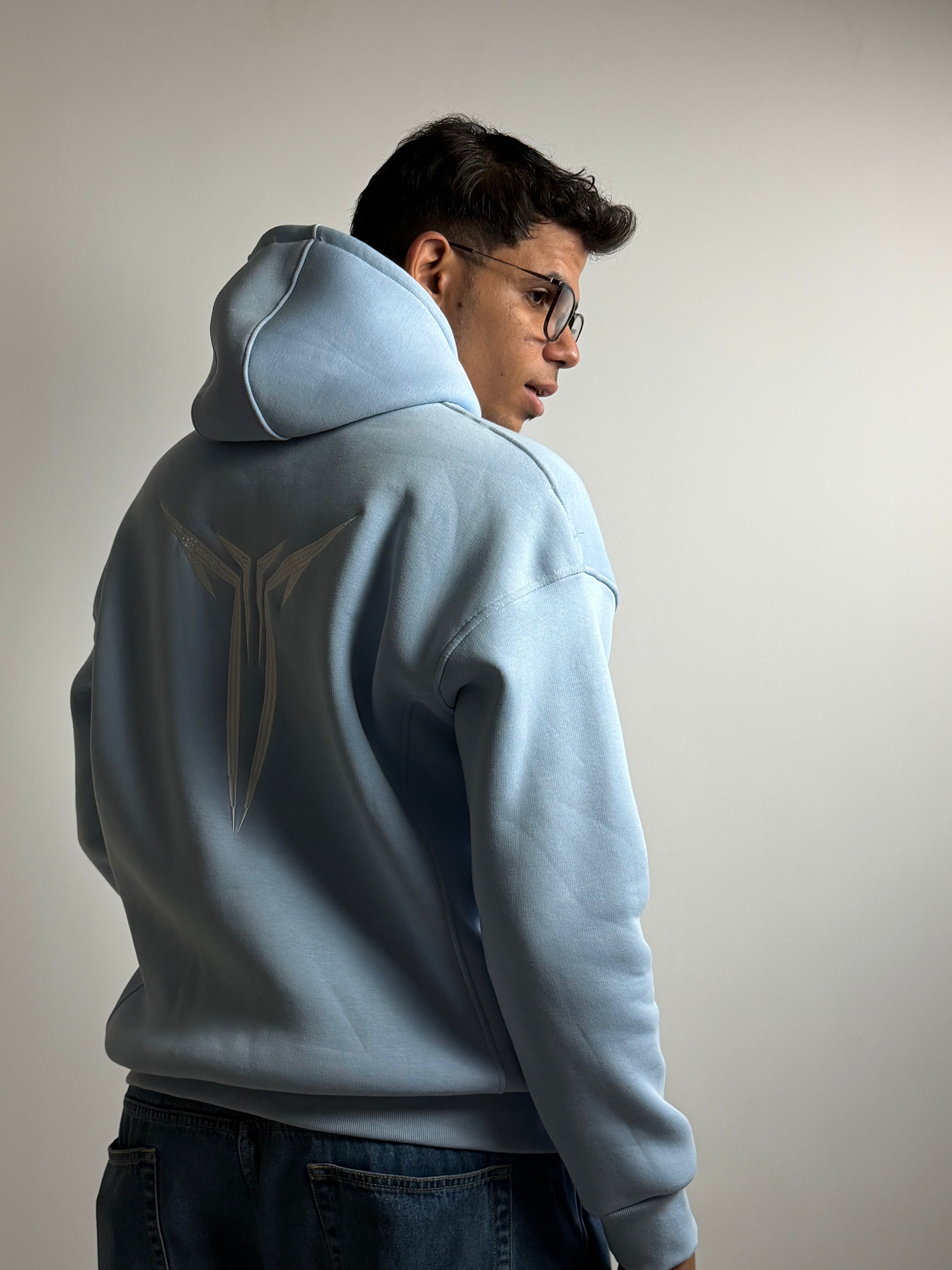 Hoodie -Boxy Fit -Blue