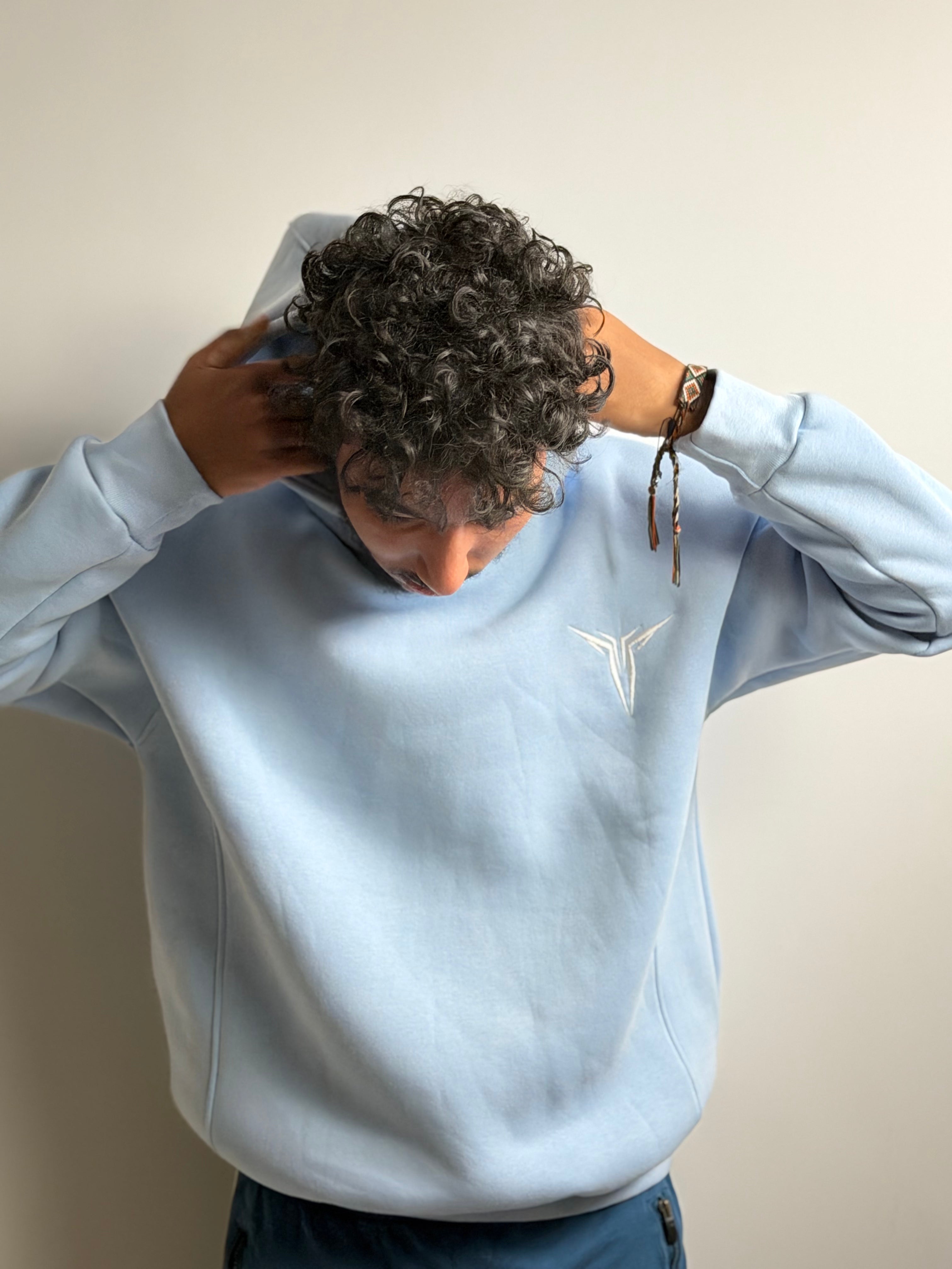 Hoodie -Boxy Fit -Blue