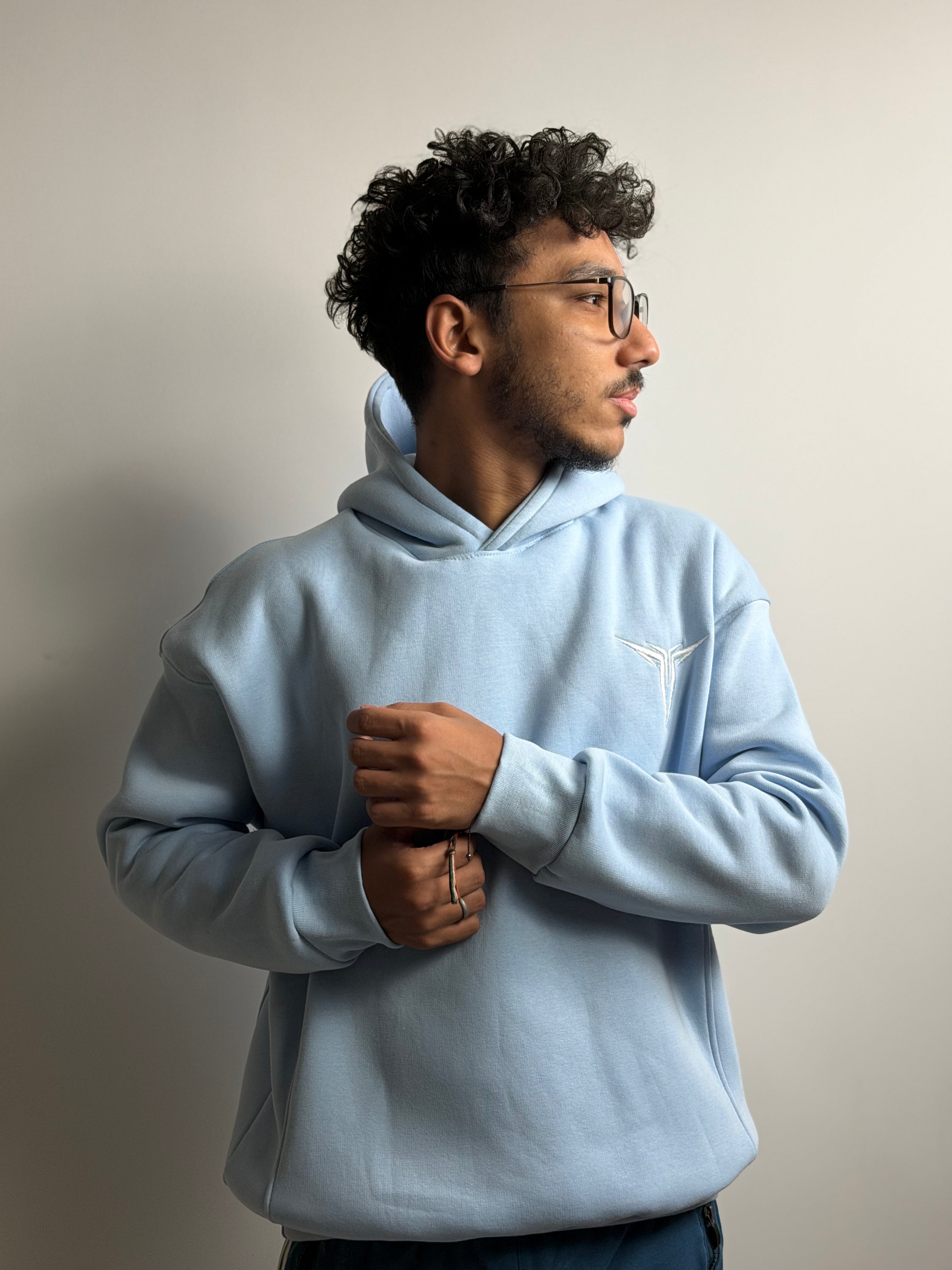 Hoodie -Boxy Fit -Blue