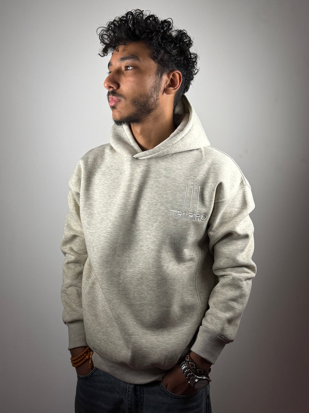 Hoodie -Boxy Fit -Gray