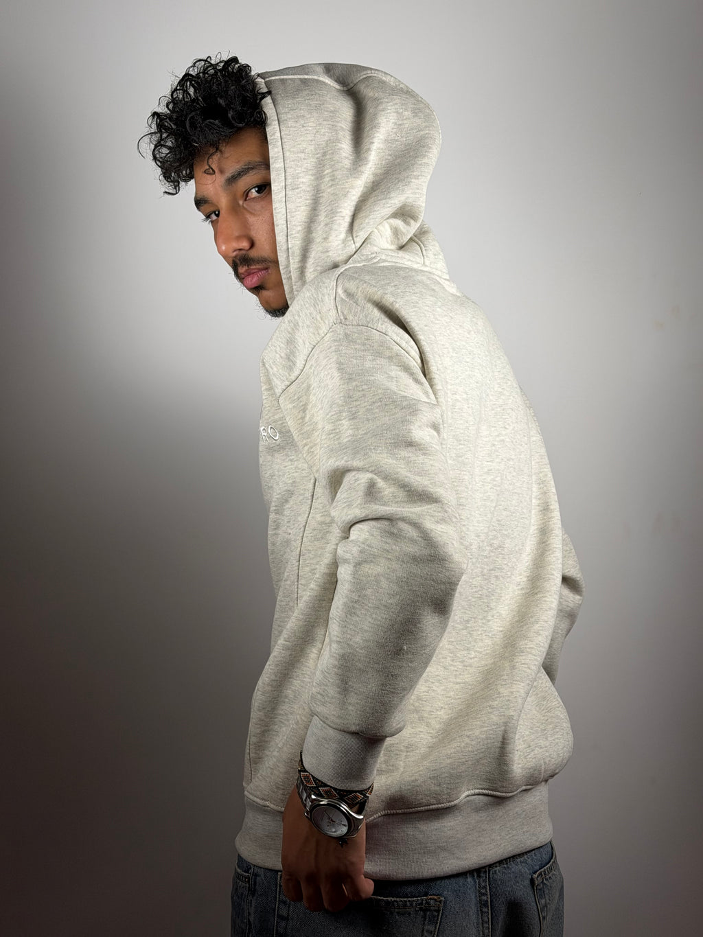 Hoodie -Boxy Fit -Gray