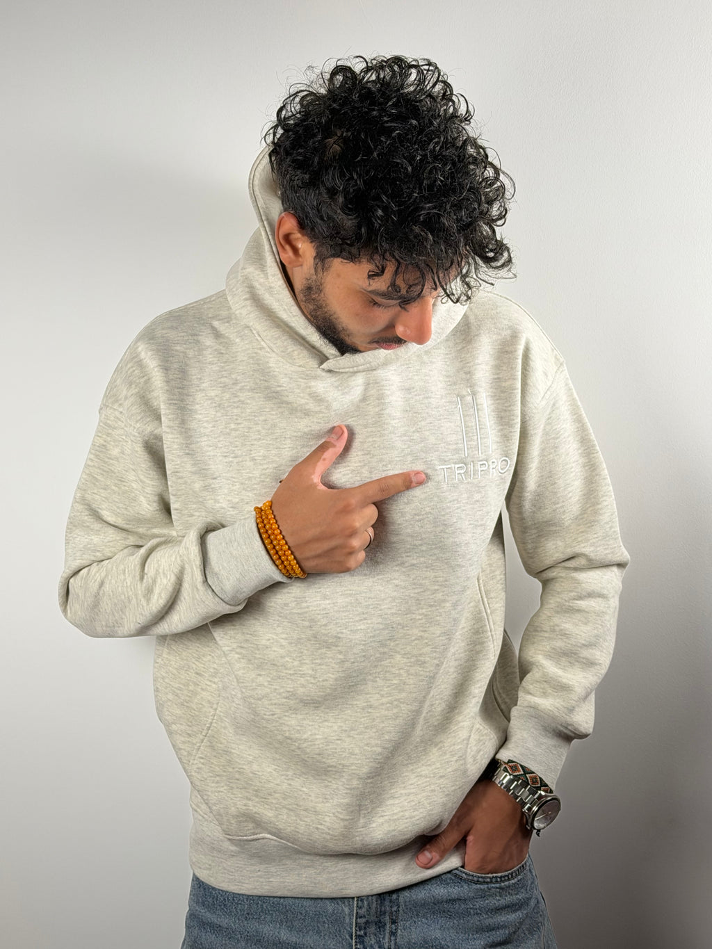 Hoodie -Boxy Fit -Gray