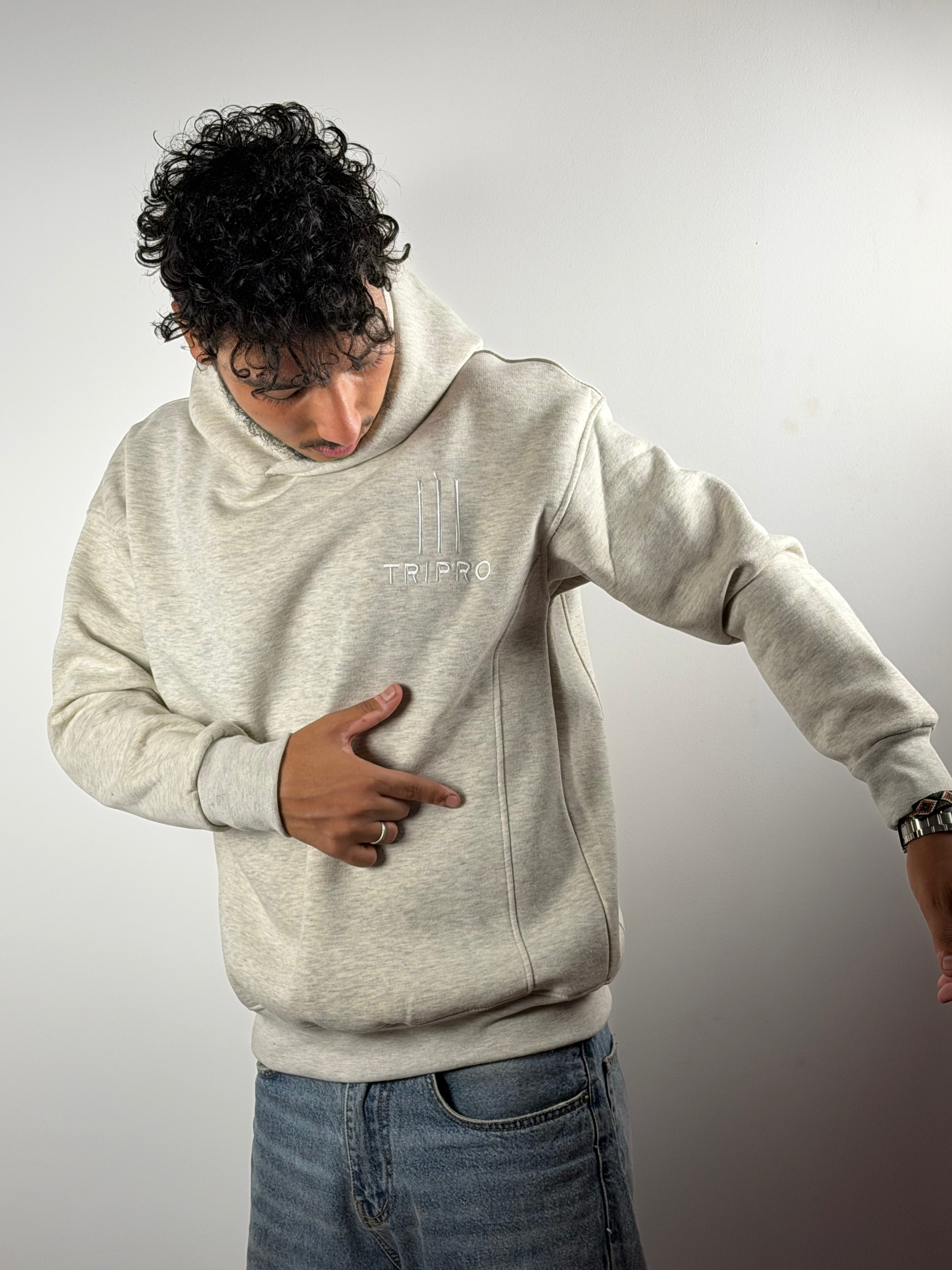 Hoodie -Boxy Fit -Gray
