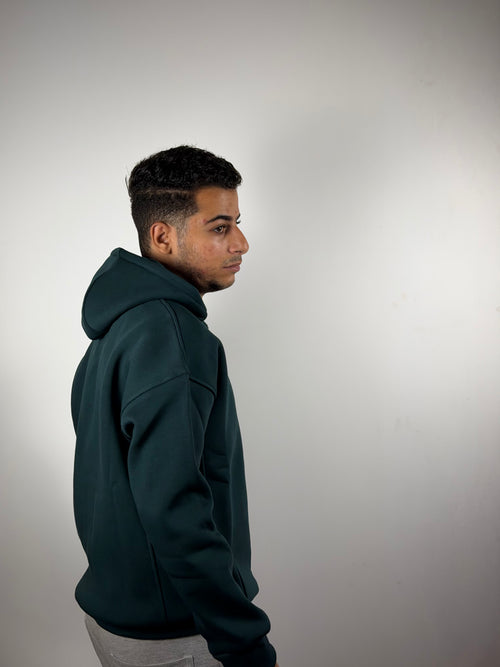 Hoodie -Boxy Fit -Dark Olive
