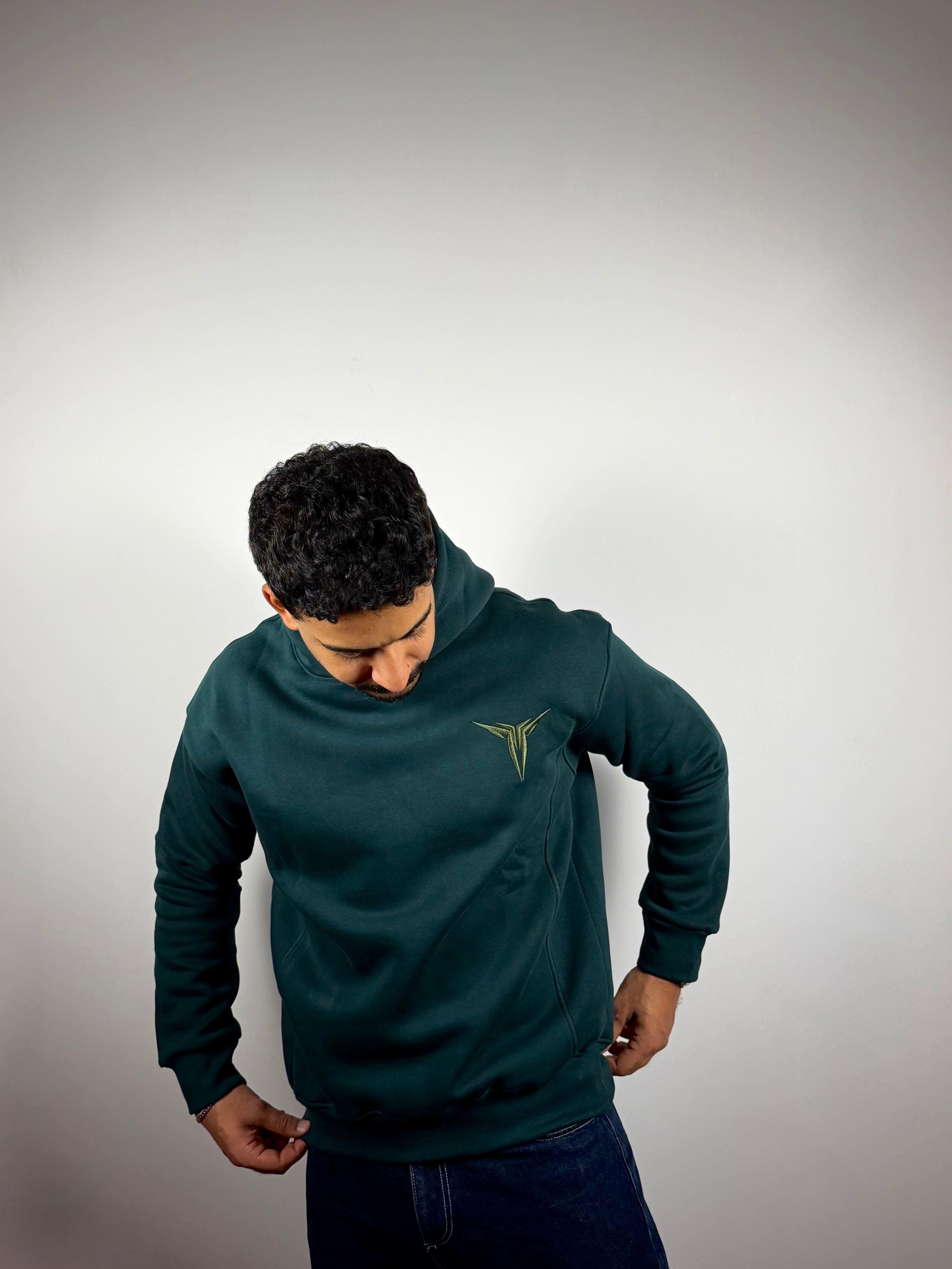Hoodie -Boxy Fit -Dark Olive