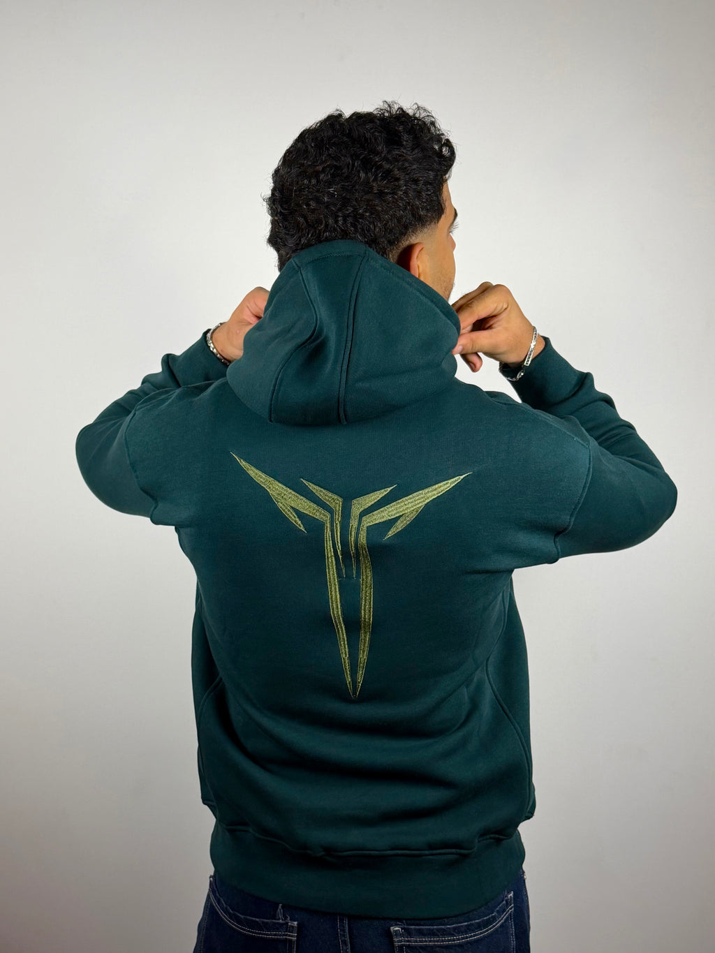 Hoodie -Boxy Fit -Dark Olive