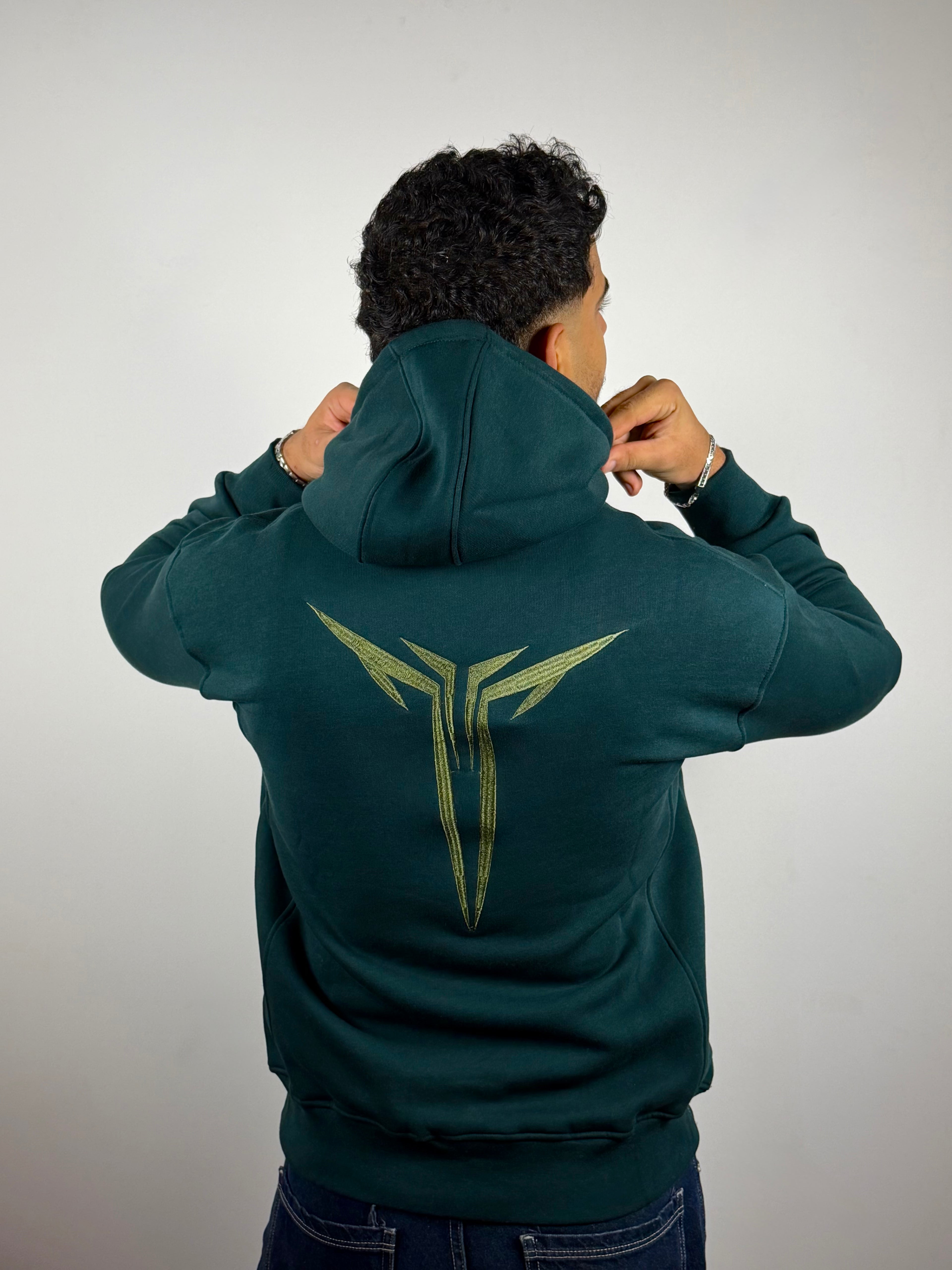 Hoodie -Boxy Fit -Dark Olive