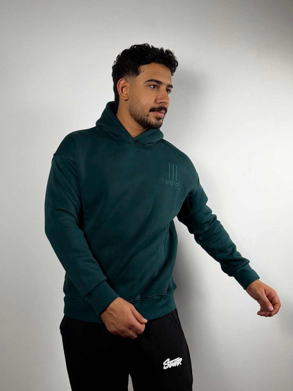 Hoodie -Boxy Fit -Olive