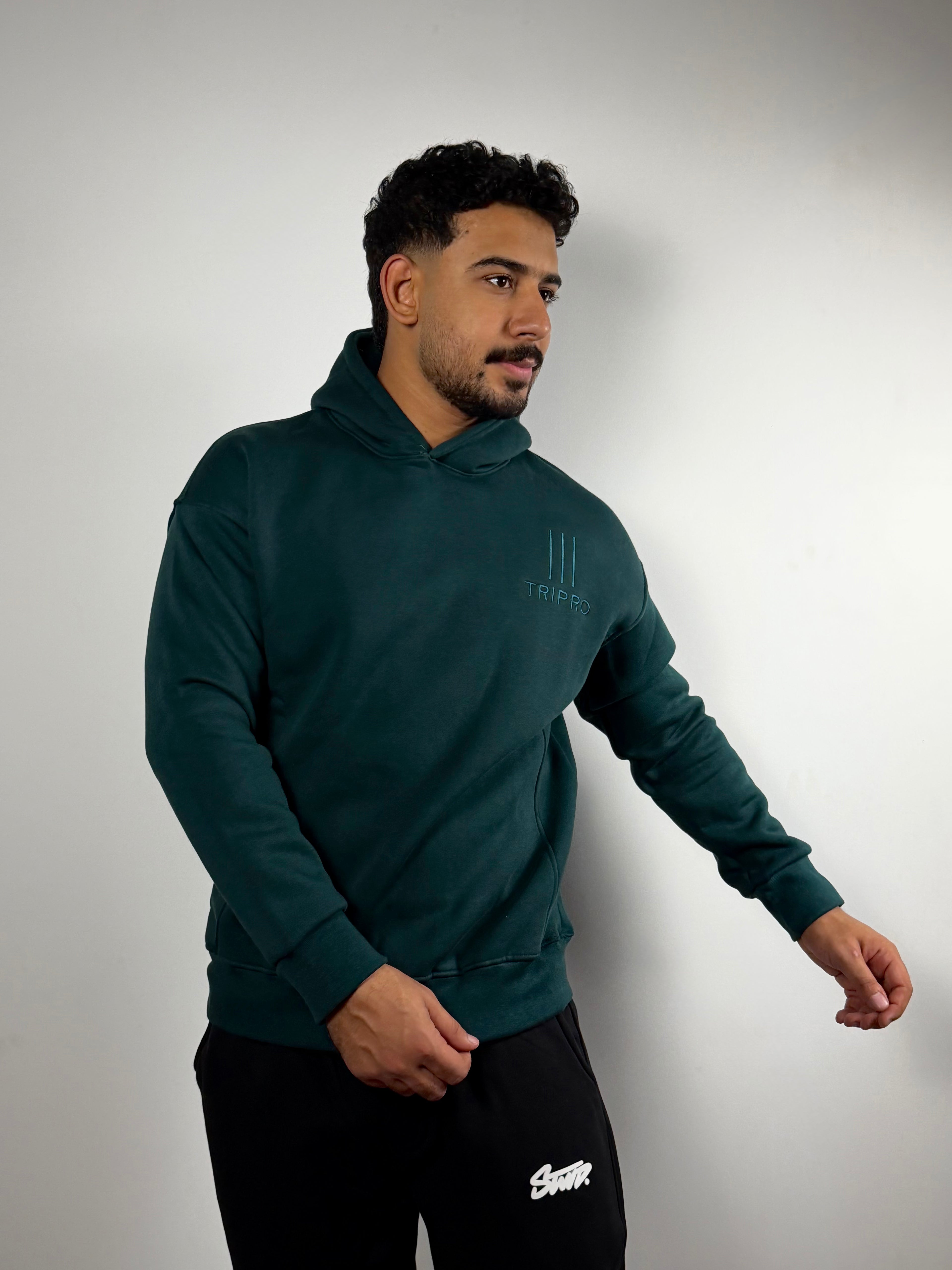 Hoodie -Boxy Fit -Olive