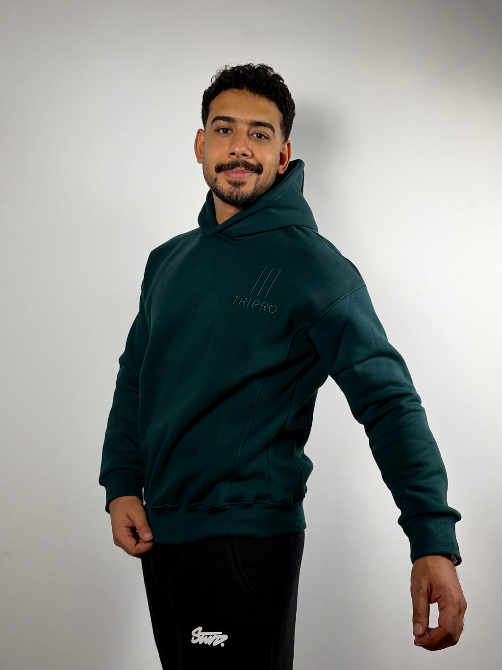 Hoodie -Boxy Fit -Olive
