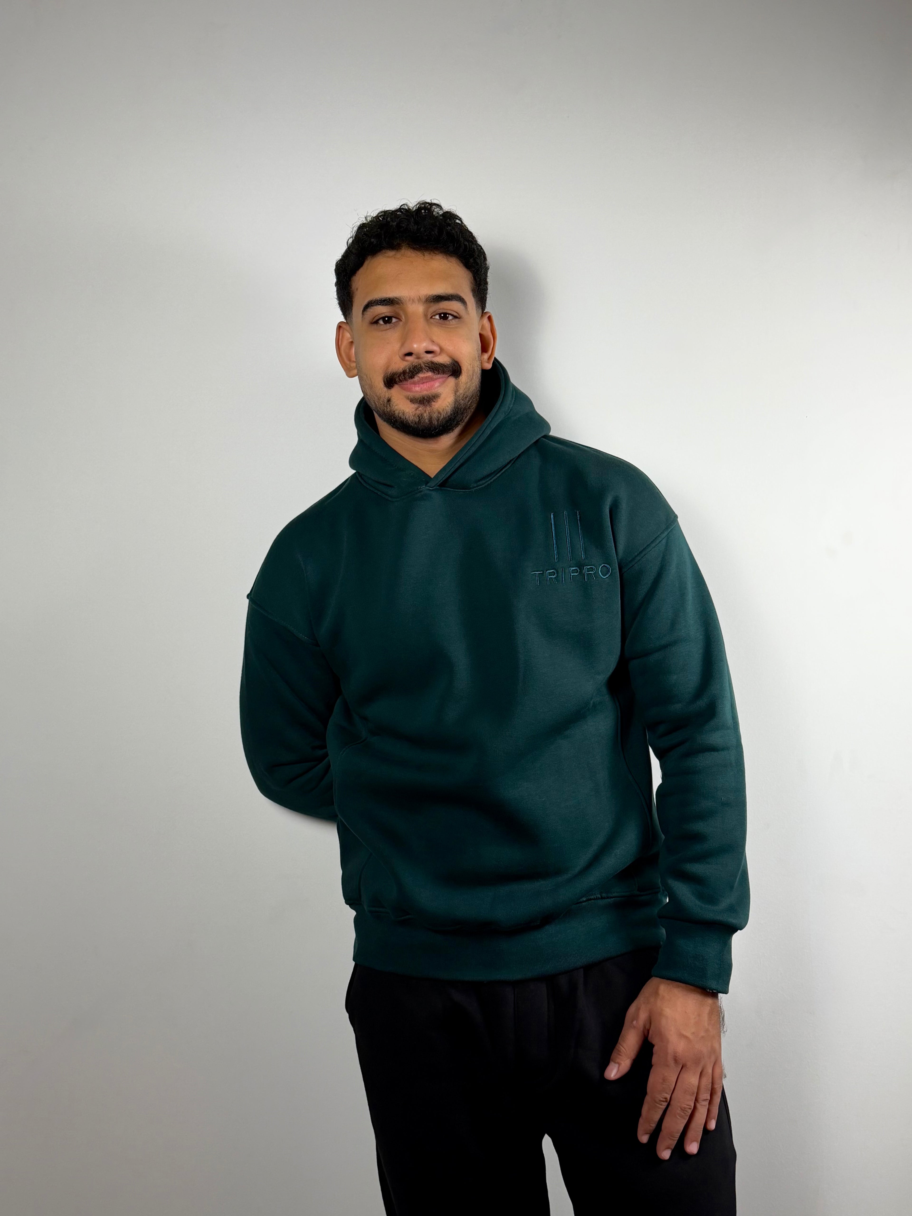 Hoodie -Boxy Fit -Olive